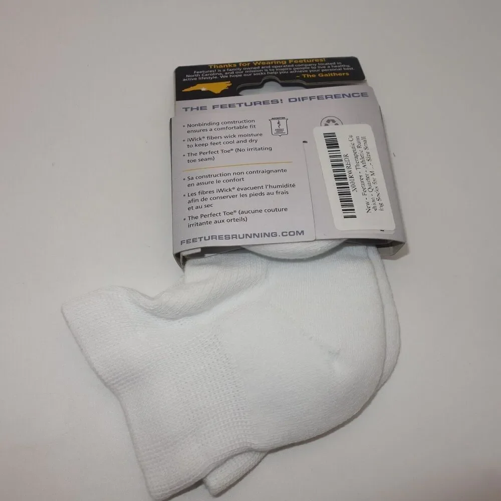 NEW Feetures Therapeutic Cushion Quarter Compression Socks Women's Small